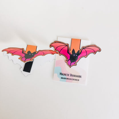 Neon Bat Magnetic Bookmark