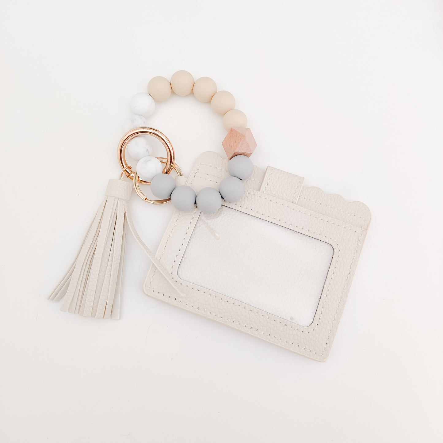 Cream Wallet Wristlet