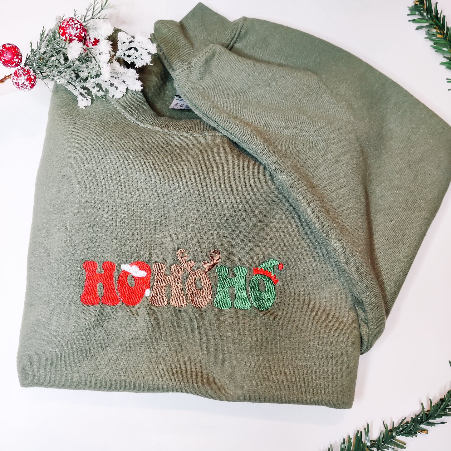 Ho ho ho embroidered sweatshirt