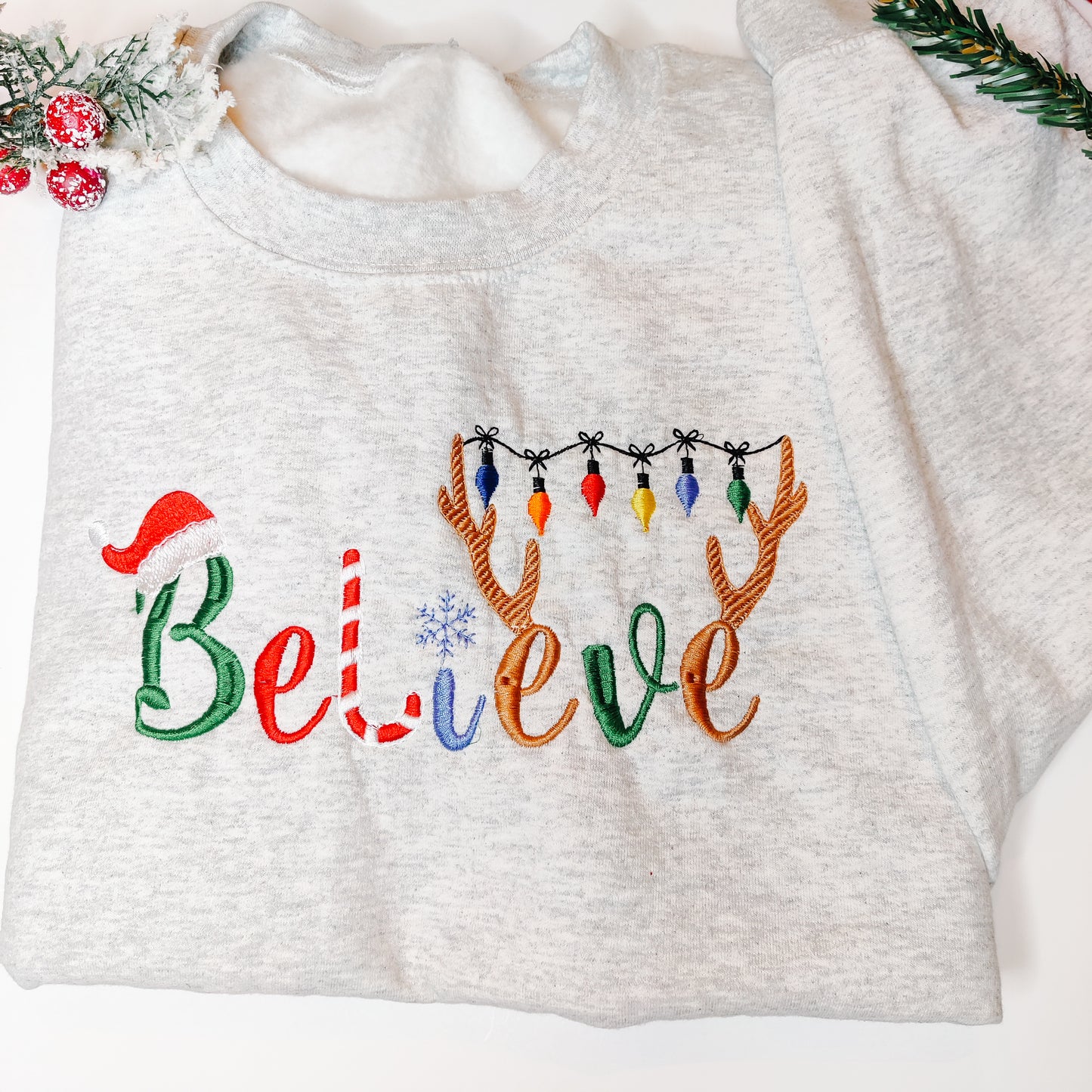 Believe Embroidered Sweatshirt
