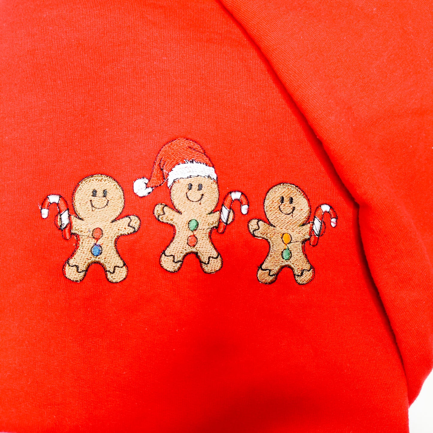 Gingerbread Men Embroidered Sweatshirt