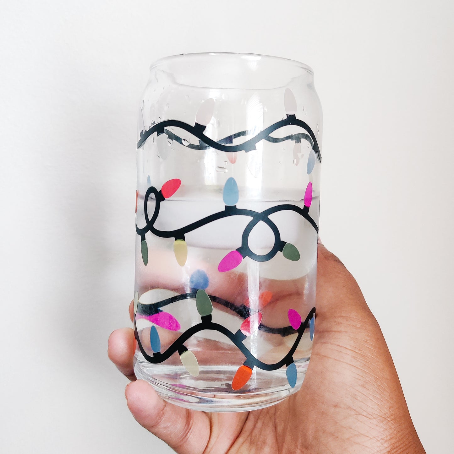 Color Changing String Lights Can Glass Cup