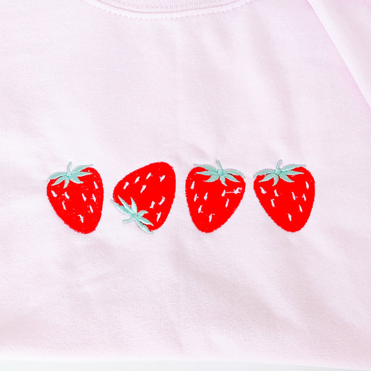Strawberry Embroidered Sweatshirt