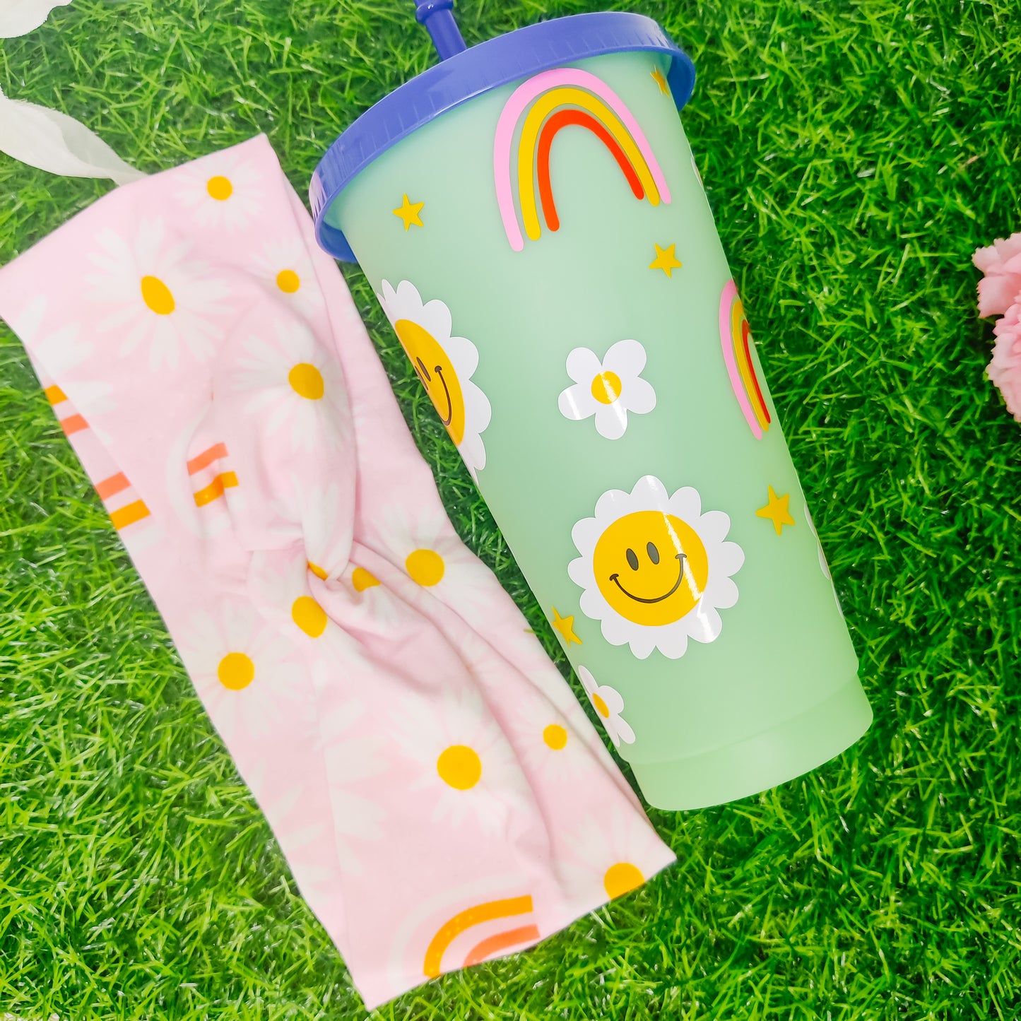 Daisies and Rainbows Headband