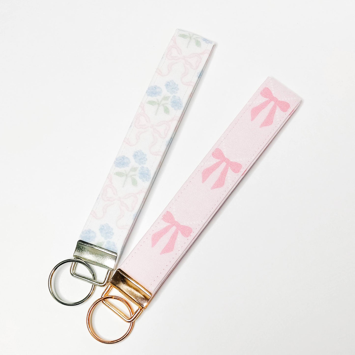 Hydrangeas and Bows Keychain Wristlet
