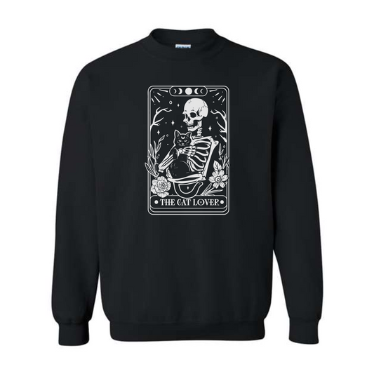 The Cat Lover Skeleton Tarot Sweatshirt