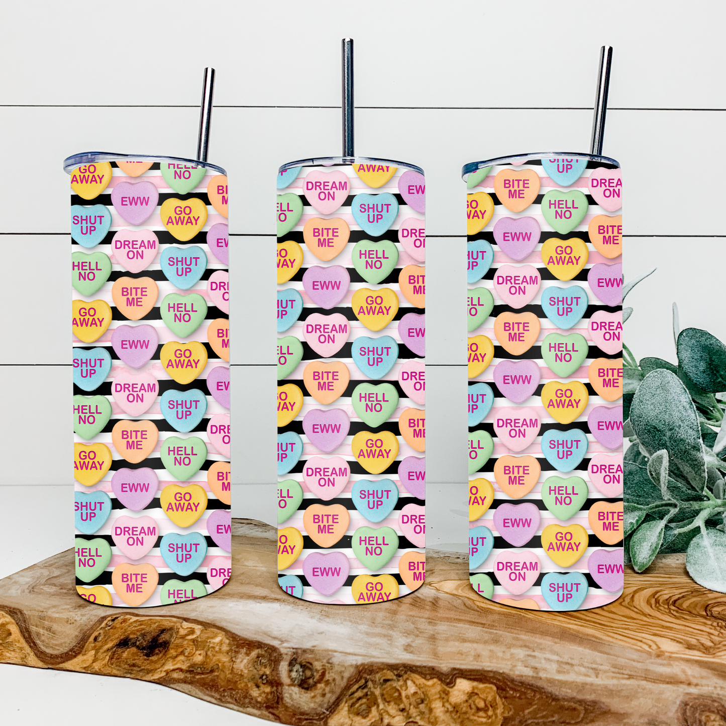 Anti Message Hearts 20 oz Tumbler