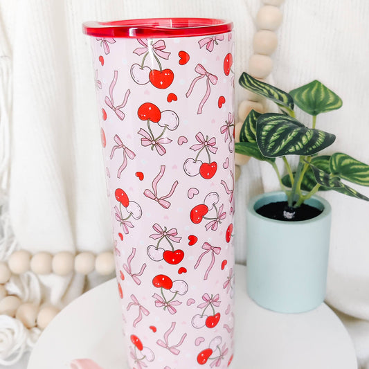 Cherries and Bows 20 oz Tumbler