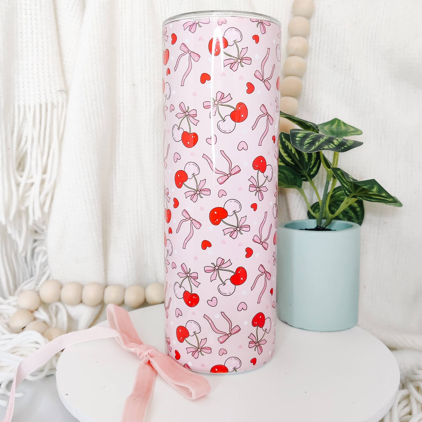 Cherries and Bows 20 oz Tumbler