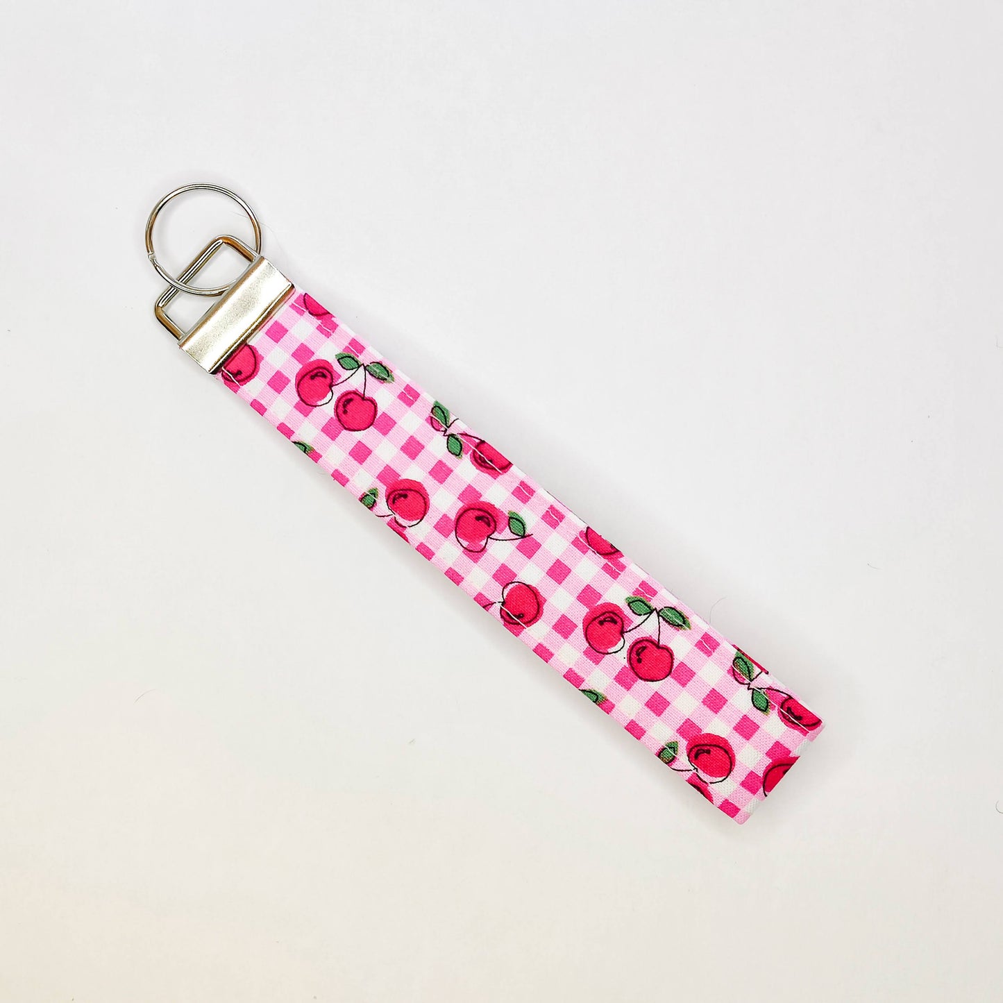 Gingham Cherries Keychain Wristlet