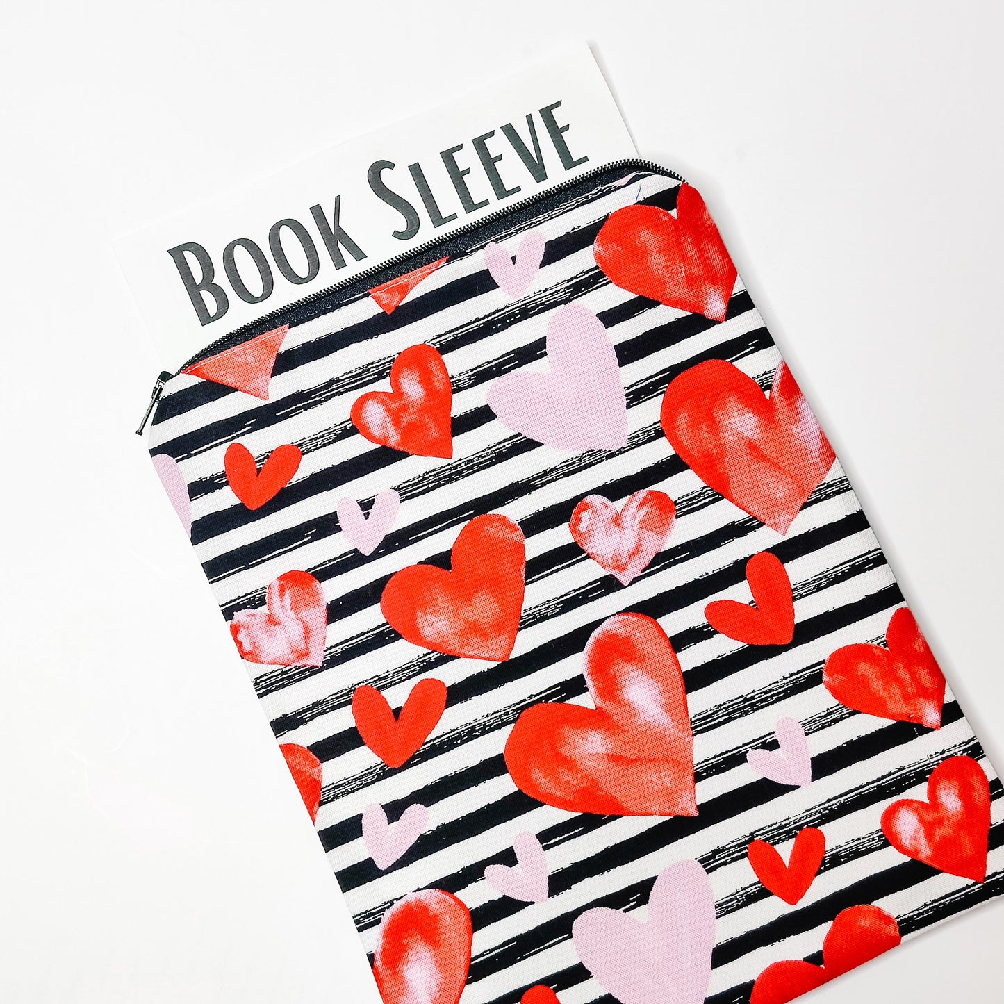 Hearts and Stripes Book Sleeve
