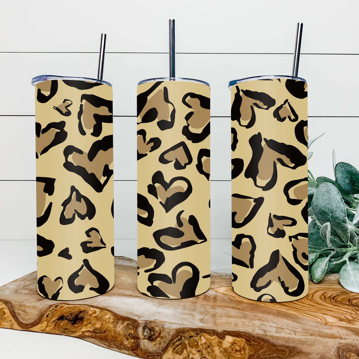 Leopard Hearts 20 oz Tumbler