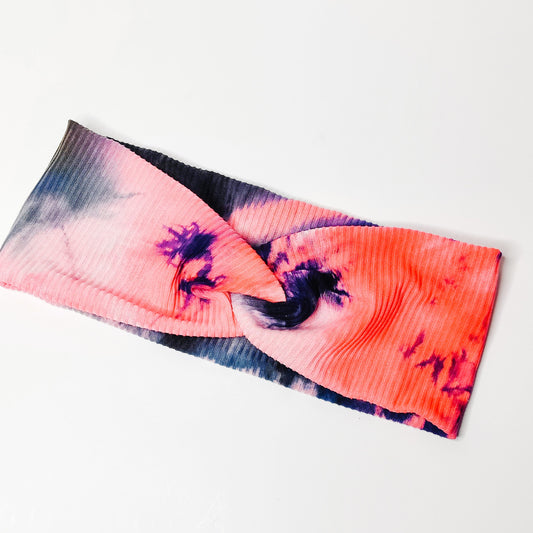 Tie Dye Pink Headband