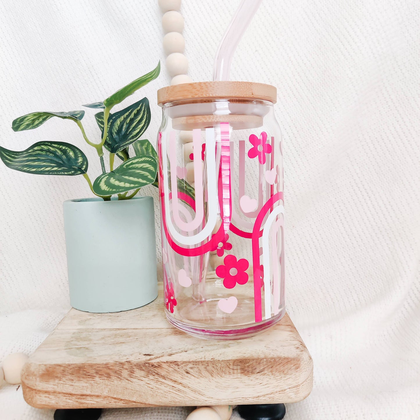 Love Rainbow Can Glass Cup