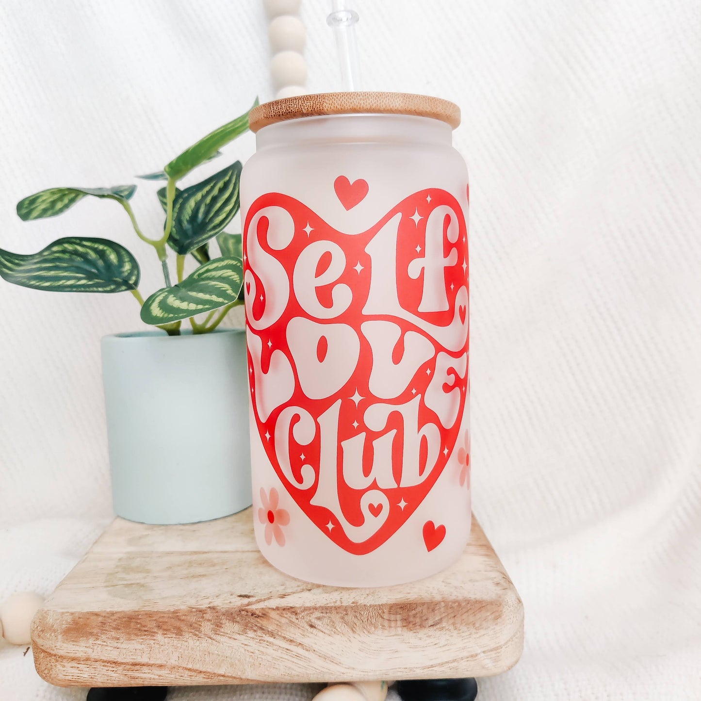 Self Love Club Can Glass Cup