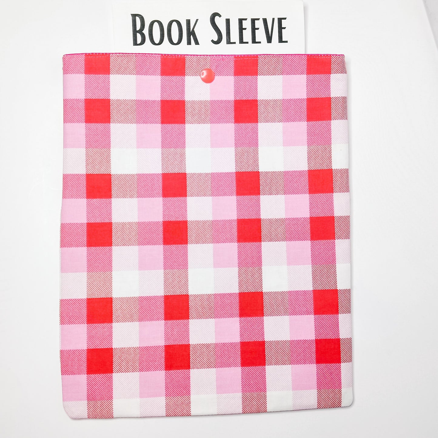 Valentine Plaid Book Sleeve