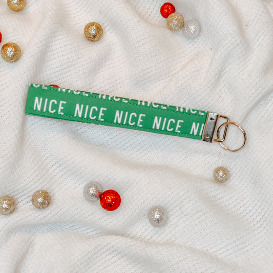 Naughty or Nice keychain Wristlets