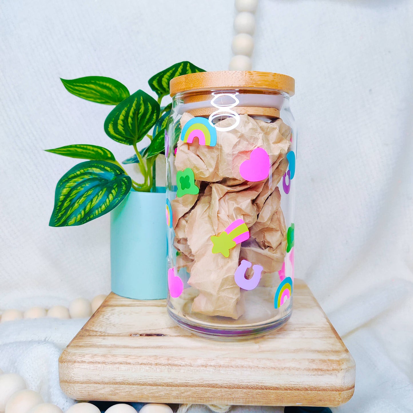 Charms of Luck Can Glass Cup