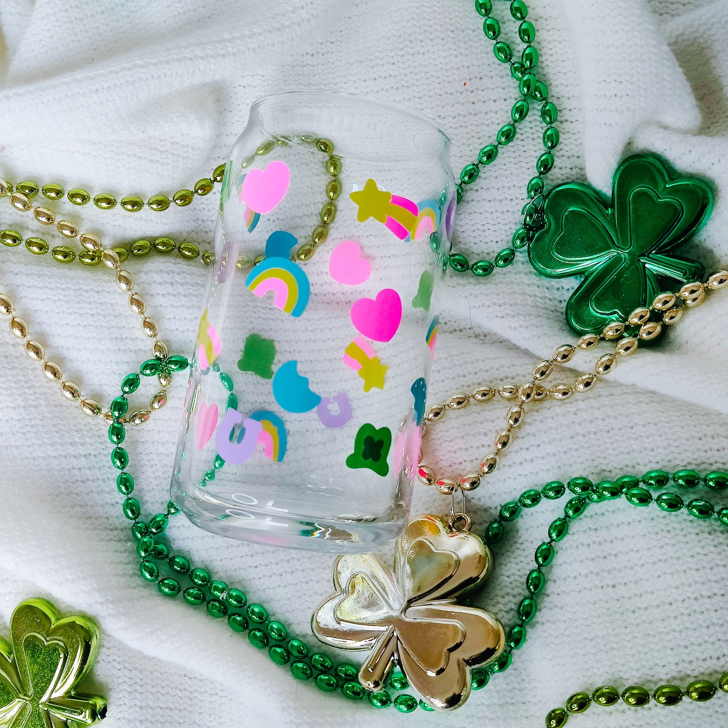 Charms of Luck Can Glass Cup