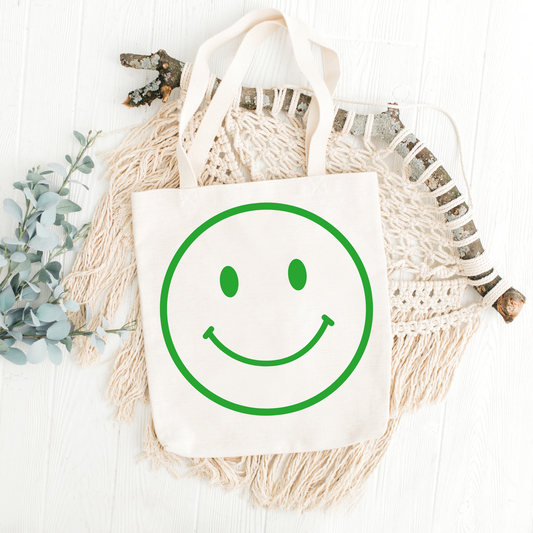 Green Smile Tote Bag