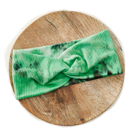 Green Tie Dye Headband