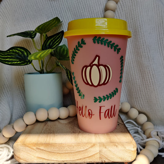 Hello Fall Hot Color Changing Cup