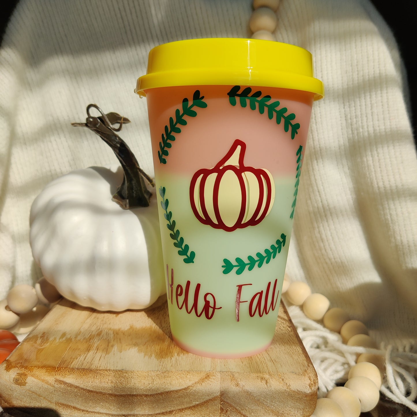 Hello Fall Hot Color Changing Cup