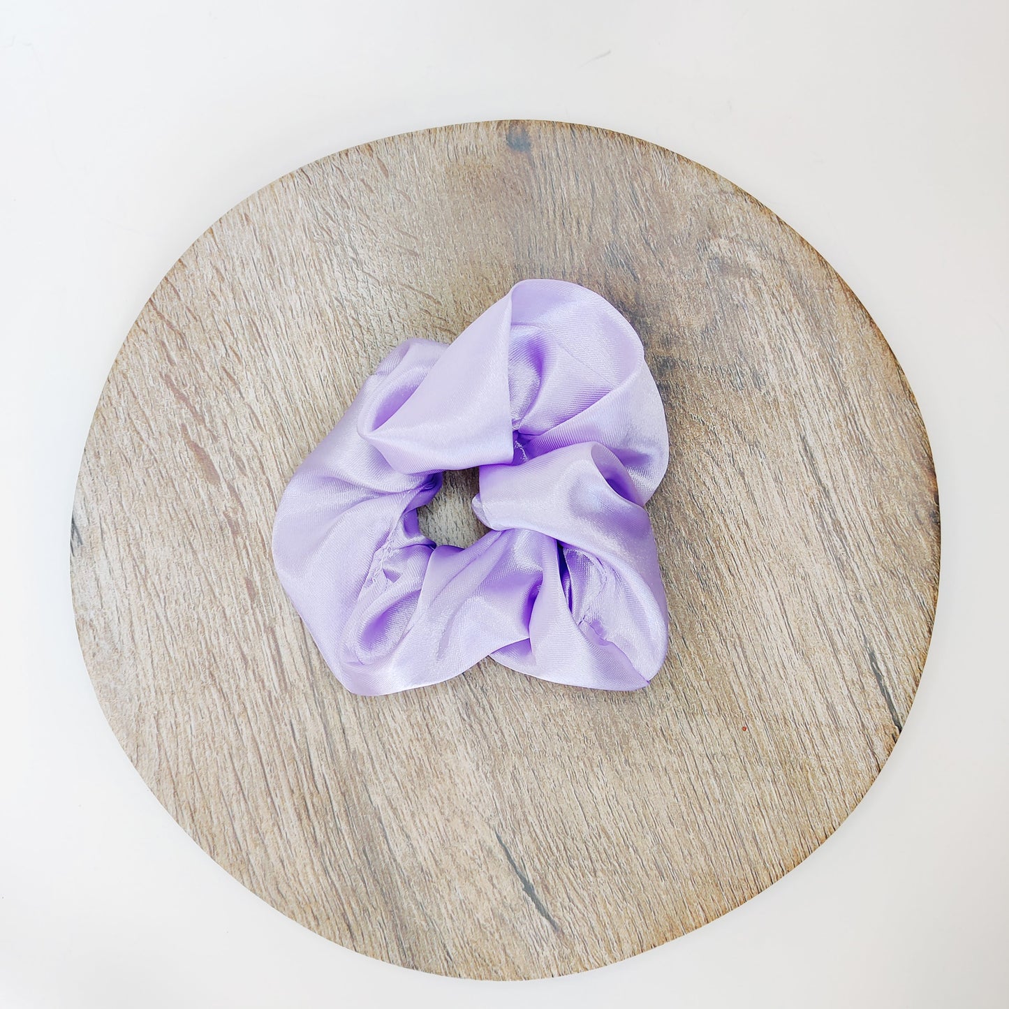Lavender Satin Scrunchie