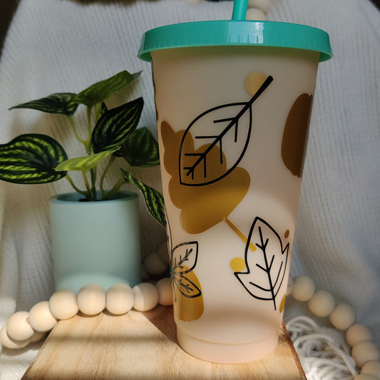 Leaves and Silhouettes Color Changing Cup