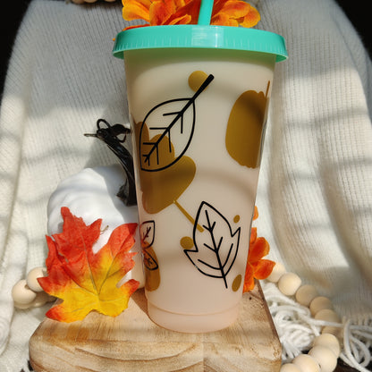 Leaves and Silhouettes Color Changing Cup