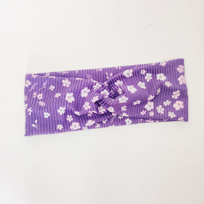 Ditsy Floral on Purple Headband