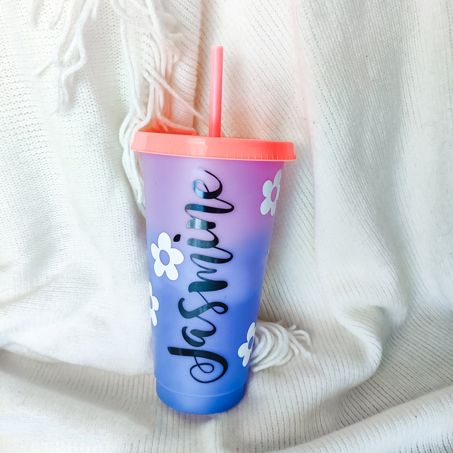 Personalized Daisy Color Changing Cup