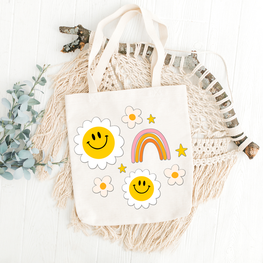 Smiley Daisy Tote Bag