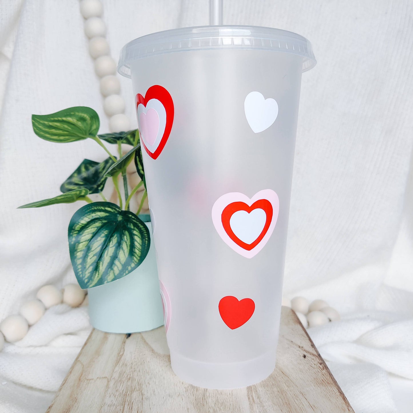 Stacked Hearts Cold Cup