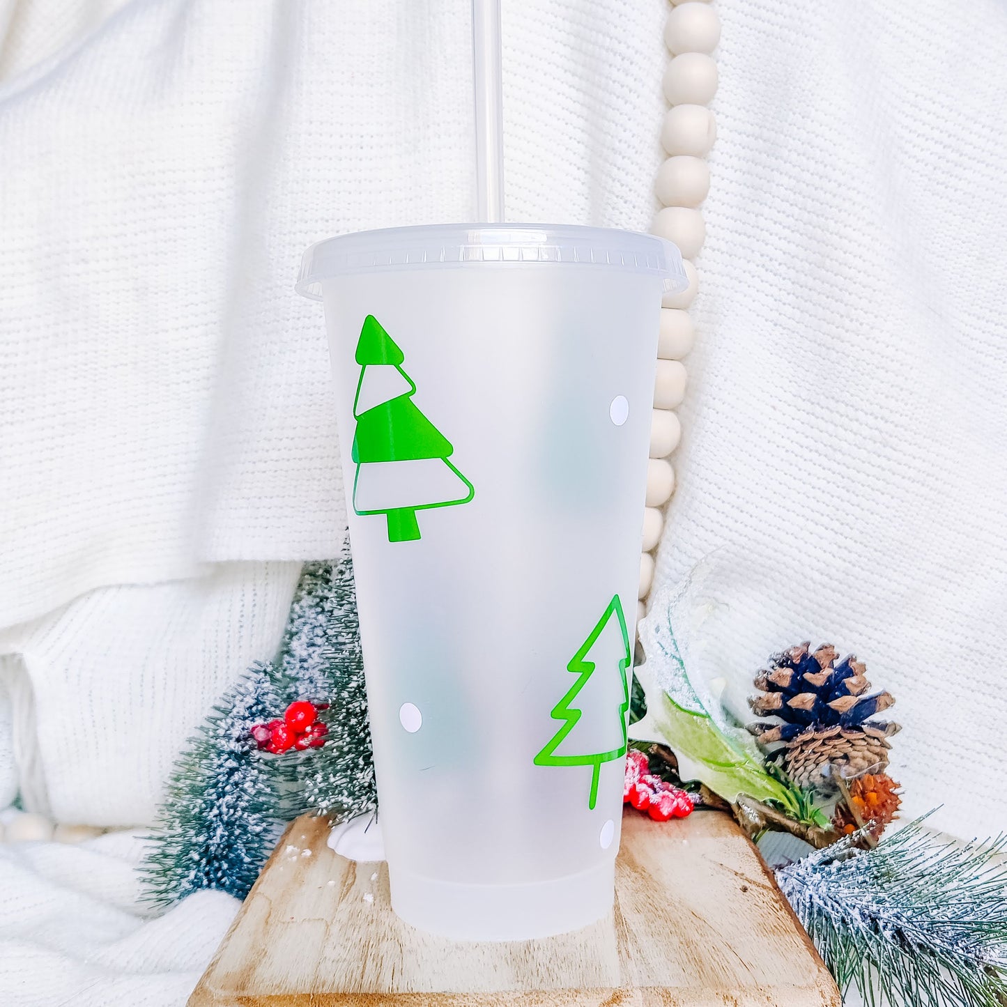 Trees and Polka dots Cold Cup