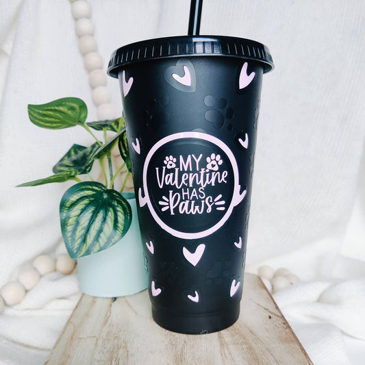 My Valentine Has Paws Cold Cup