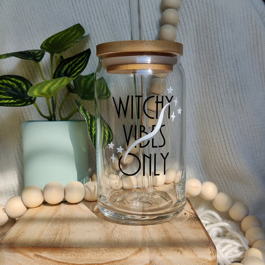 Witchy Vibes Only Glass Cup