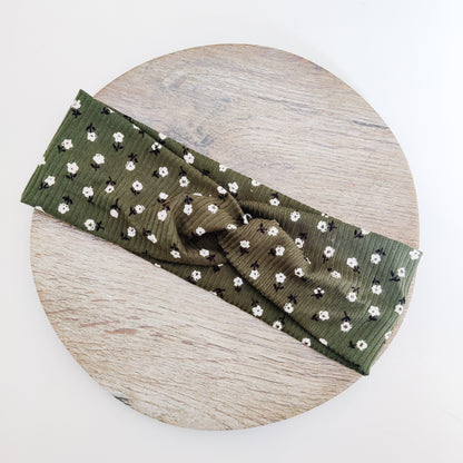 Green Ditsy Floral Headband