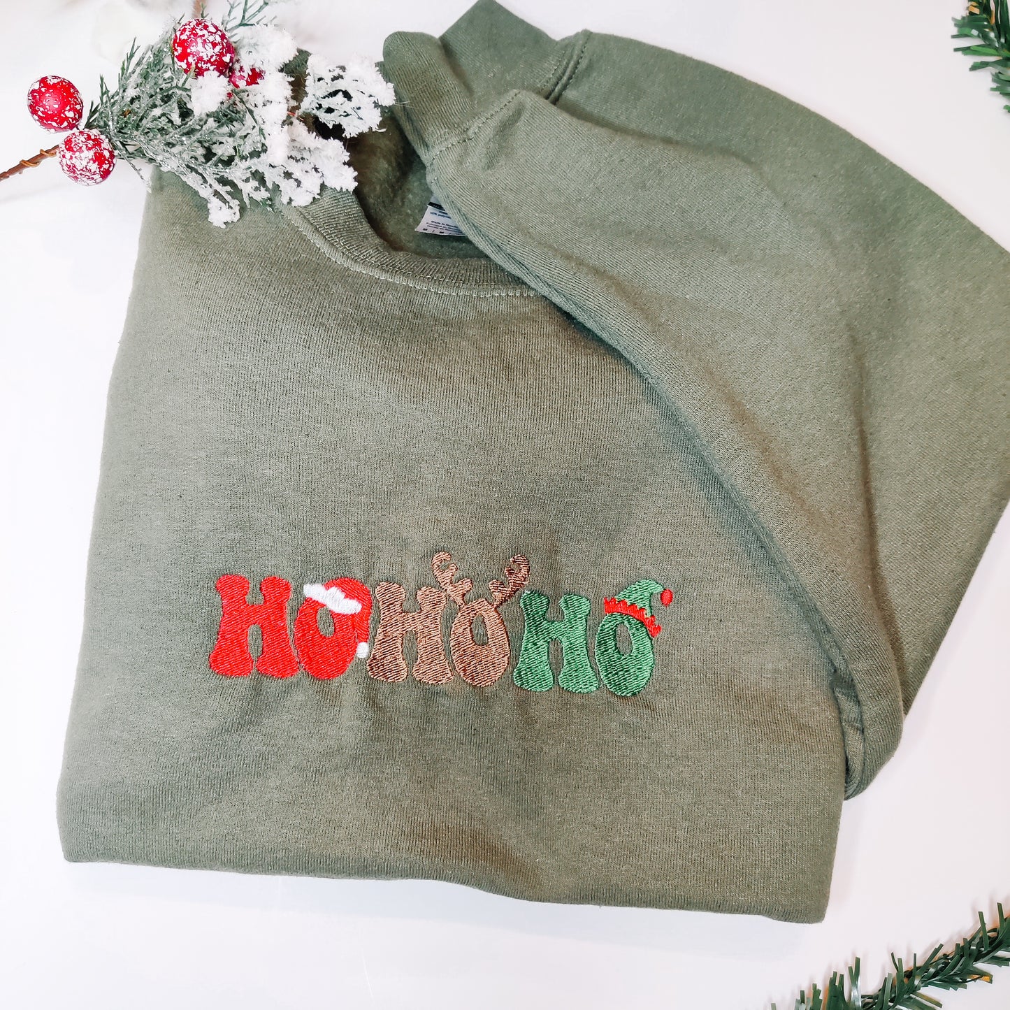 Ho ho ho embroidered sweatshirt