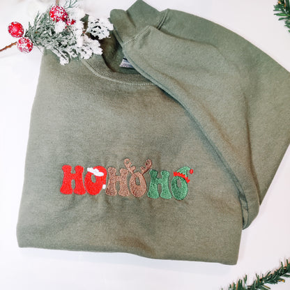 Ho ho ho embroidered sweatshirt