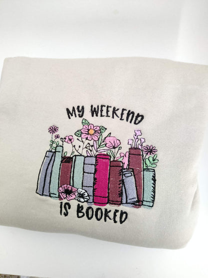 Weekend Booked Embroidered Sweatshirt