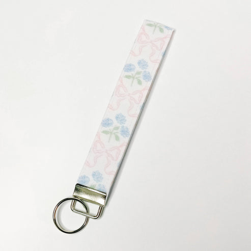 Hydrangeas and Bows Keychain Wristlet – Addison Charles Design
