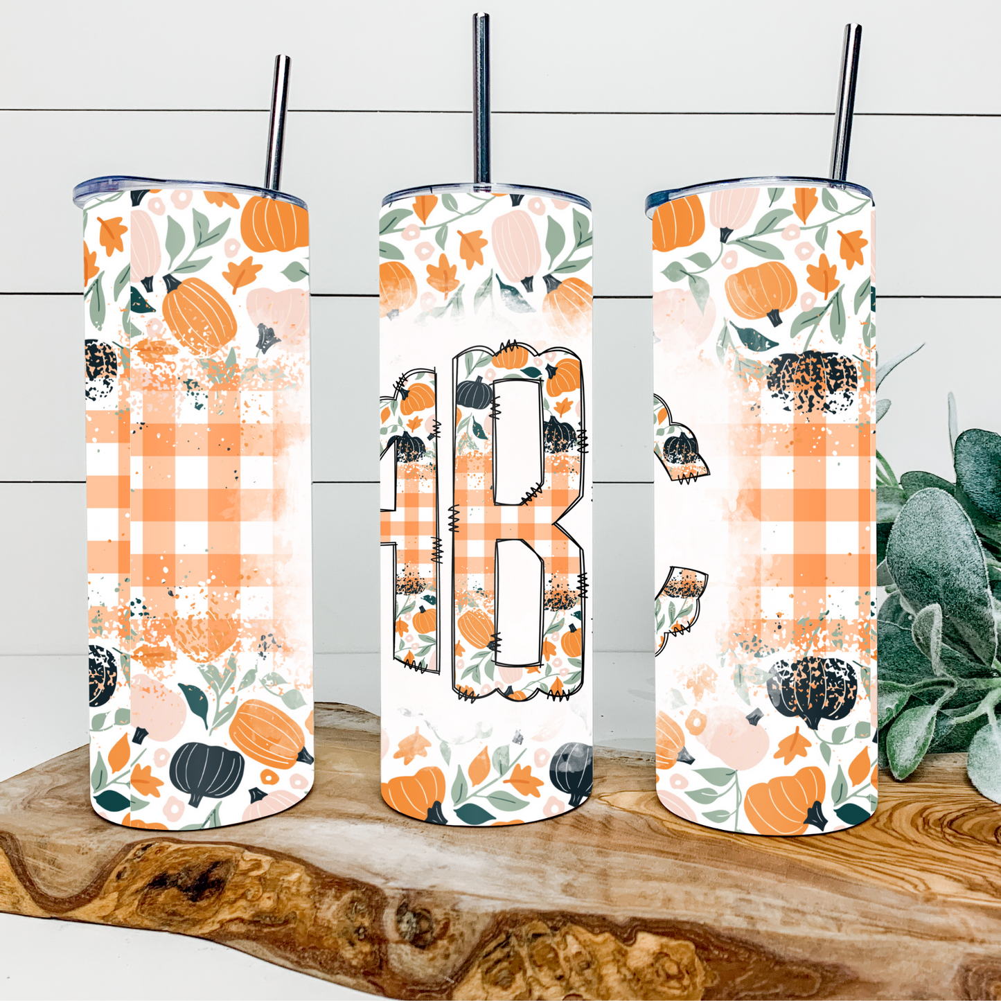 Fall Monogram 20 oz Tumbler