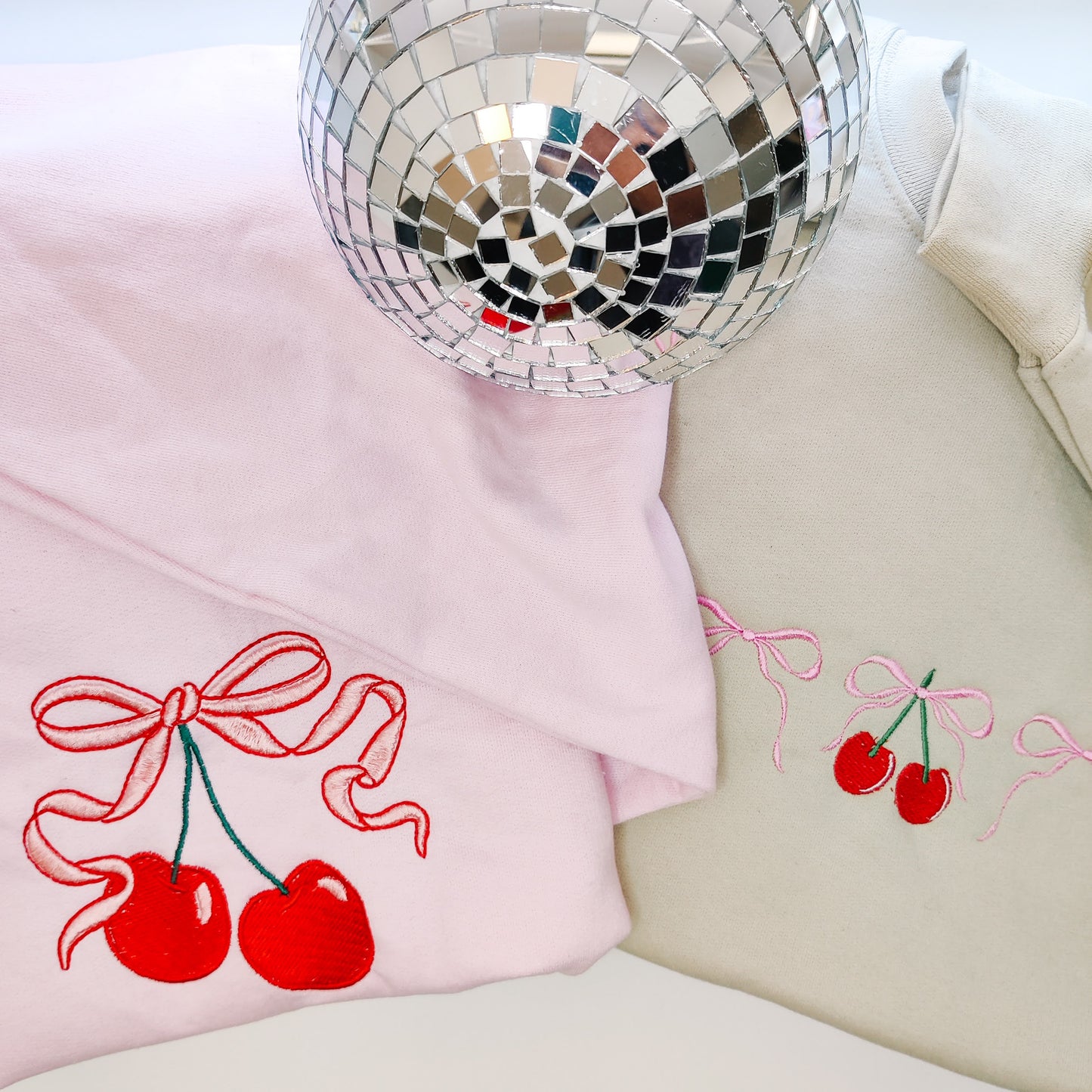 Coquette Cherry Embroidered Sweatshirt