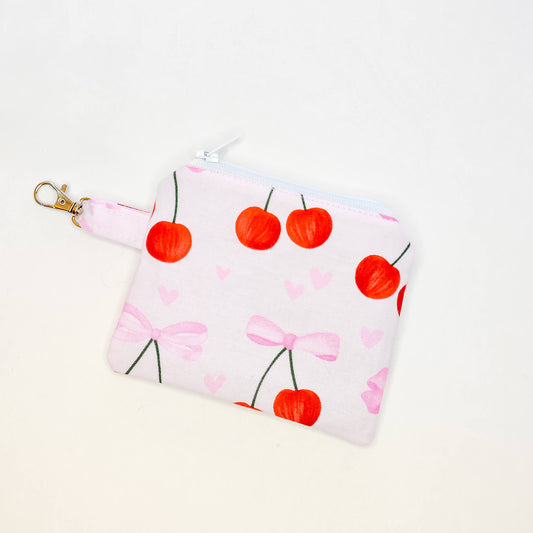 Bows and Cherries Zipper Pouch