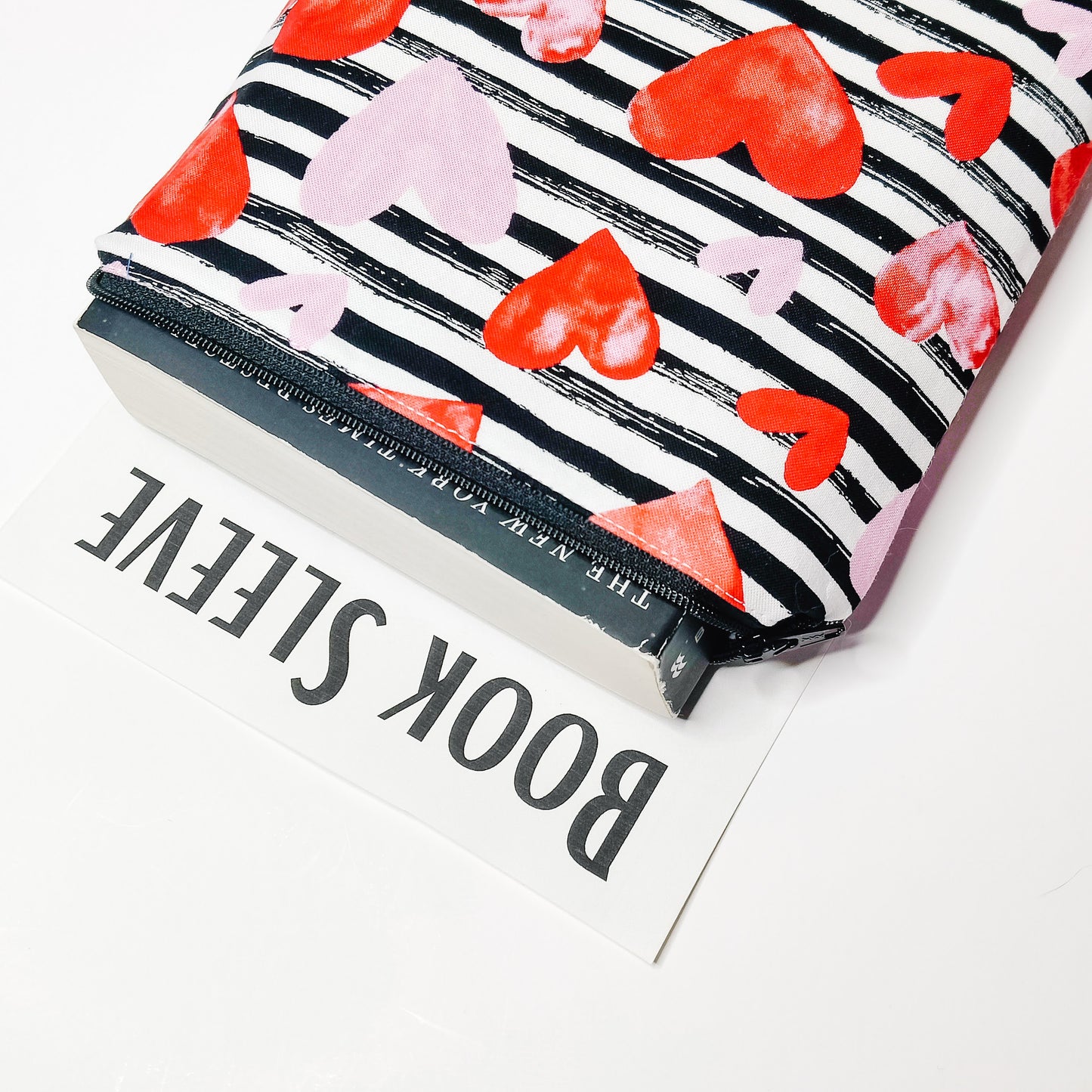 Hearts and Stripes Book Sleeve