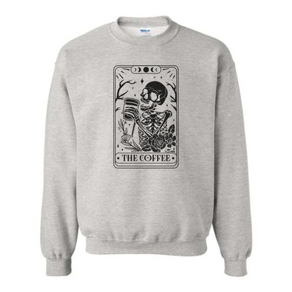 The Coffee Skeleton Tarot Sweatshirt