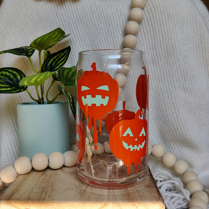 Jack o' Lantern Glow-in-the-dark Glass Cup