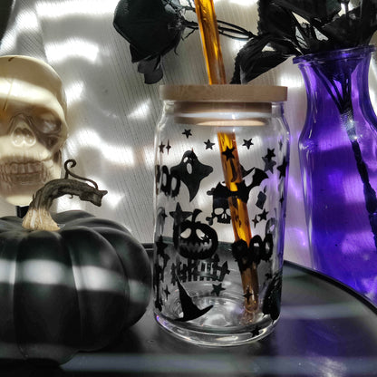 Halloween Things Glass Cup