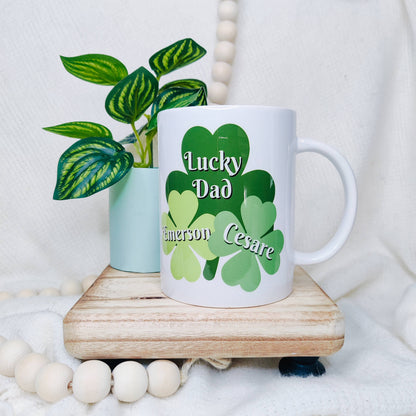 Lucky Clovers Personalized 15 Oz Mug